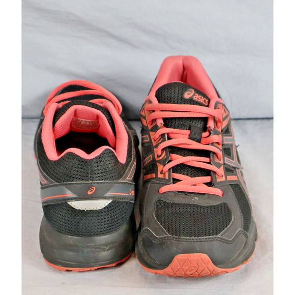 ASICS Shoes Womens Size 10 Black Pink Running Sneakers Mesh Athletic Road T7K9N - Picture 3 of 7